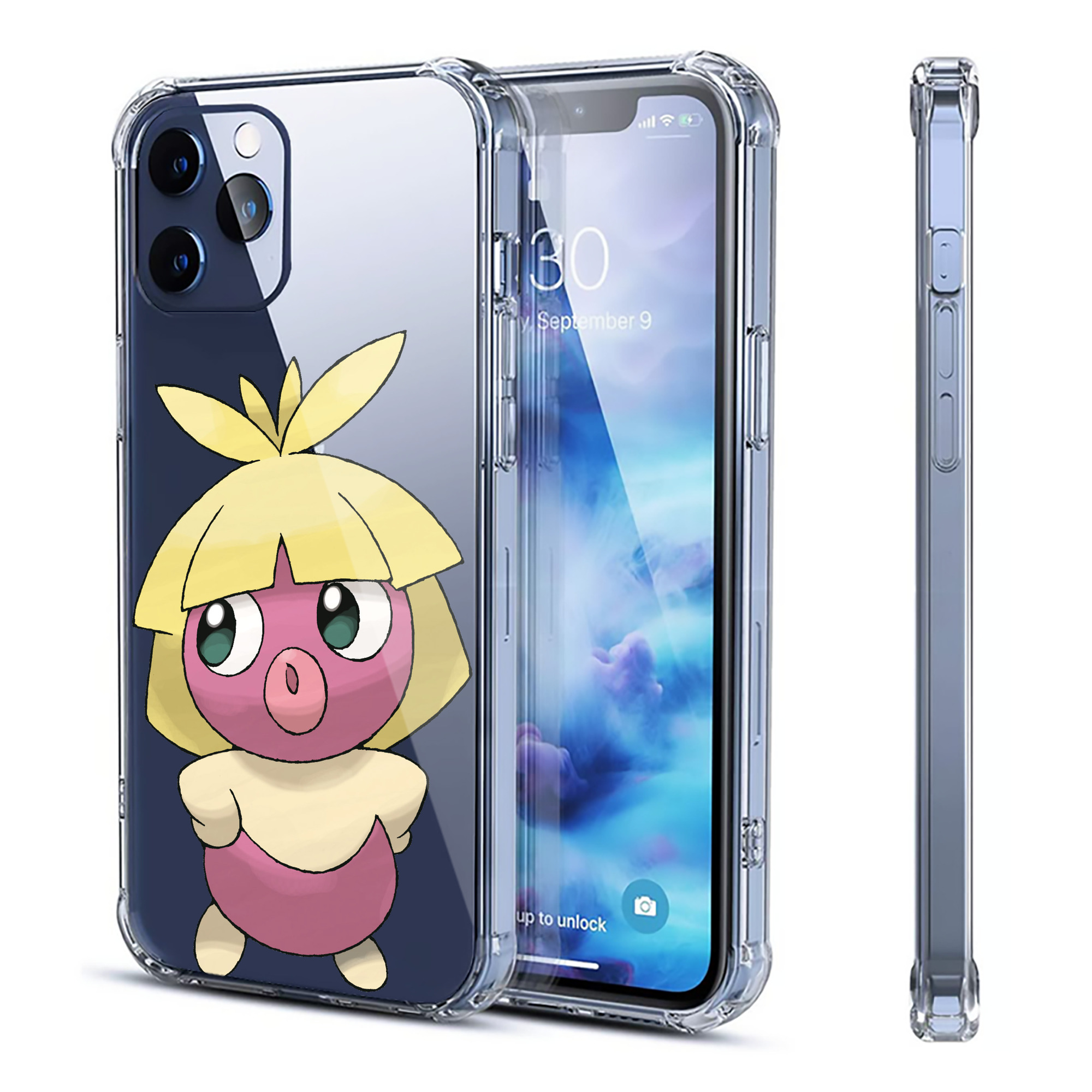 （画像用） ポケットモンスター Pokémon 【iPhone 12シリーズ対応】透明スマホケース（クリアソフトケース）